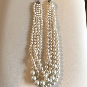 Chico’s Multi Strand Pearl Necklace NWOT